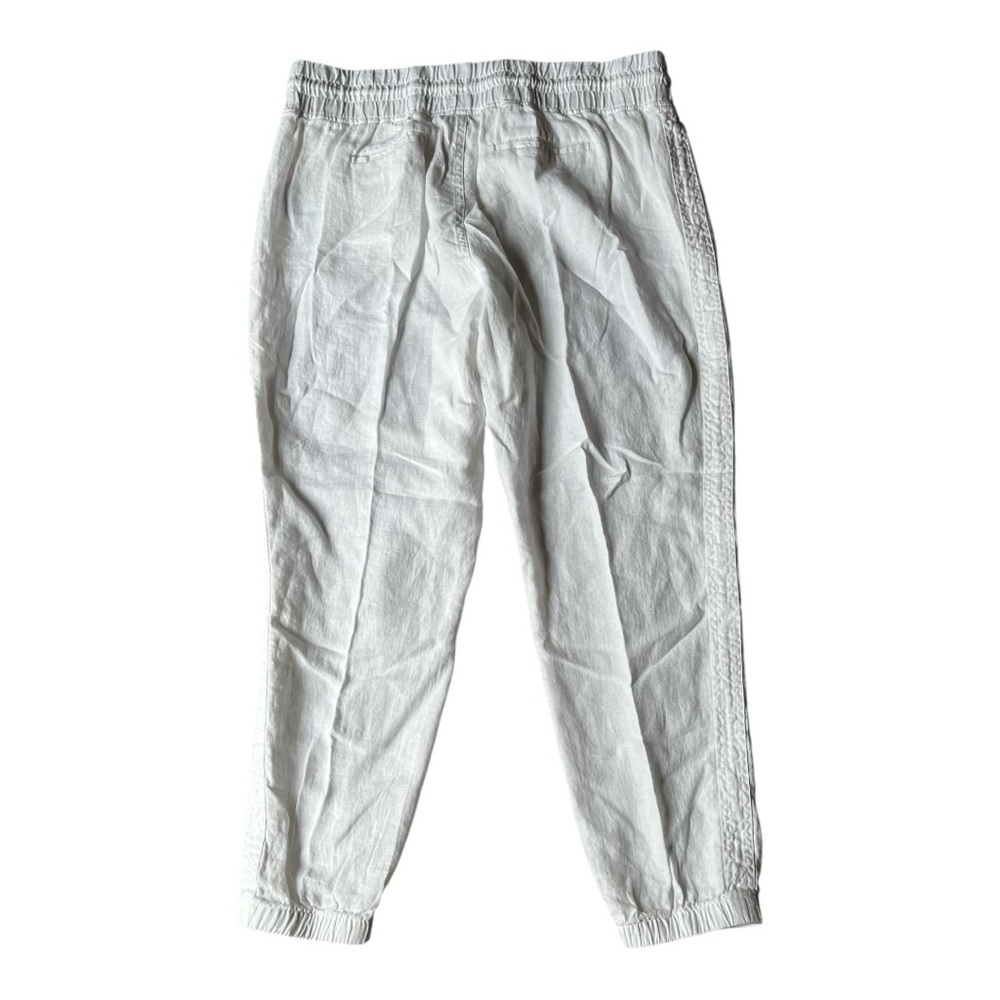 Athleta White Cabo Linen Jogger Track Pants Size 16 - Picture 3 of 13